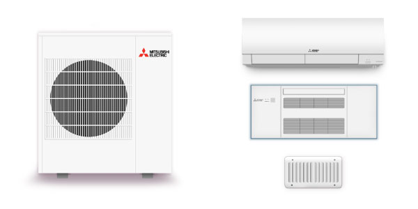 Multi-Zone Mitsubishi ductless mini-split